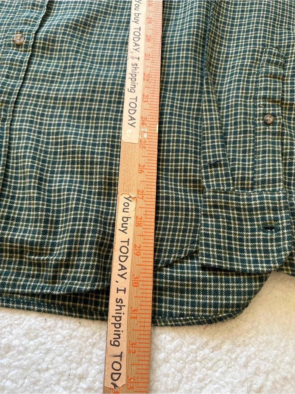J. Crew Dark Green Plaid Brushed Twill Button-Down Shirt man’s L plaid